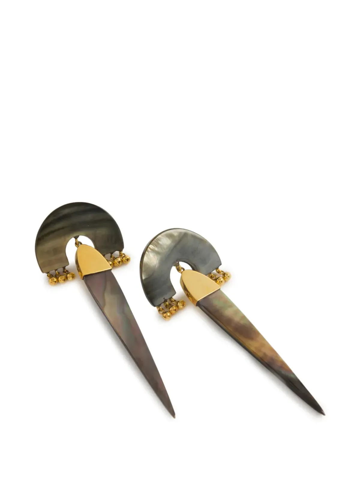 FREYA ROSE Myla drop-design earrings - Gold - 画像3