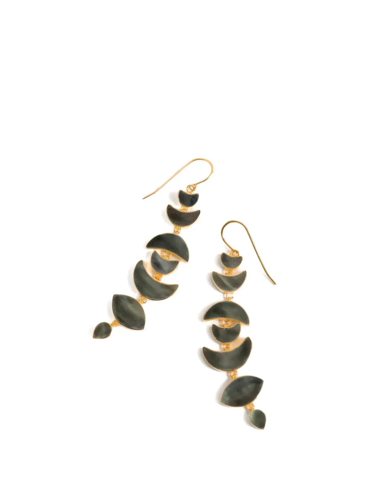 FREYA ROSE Warrioress Moon drop-design earrings - Gold - 画像2