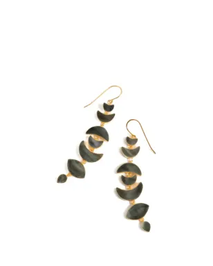 FREYA ROSE Warrioress Moon drop-design earrings - Gold - サムネイル2