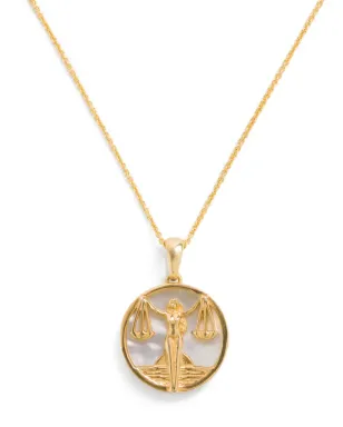FREYA ROSE Libra zodiac-pendant necklace - サムネイル1