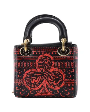 Christian Dior レディ ディオール バッグ プリントレザー ミニ トートバッグ - ブラック - サムネイル2