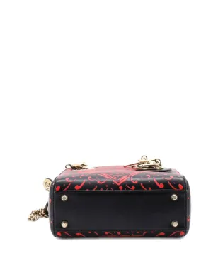 Christian Dior レディ ディオール バッグ プリントレザー ミニ トートバッグ - ブラック - サムネイル4