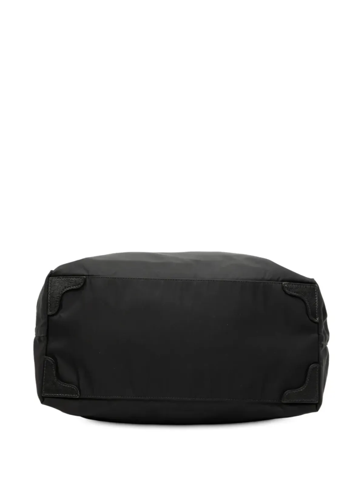 Prada Pre-Owned サフィアーノ・トリム テスート トートバッグ ブラック - 画像4