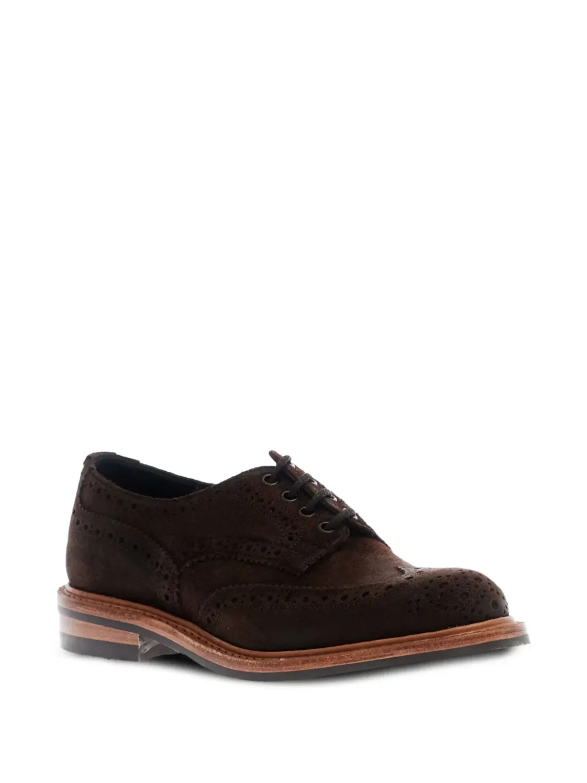 Tricker's ボーントン スエード ダービーシューズ（ブラウン） - 画像2