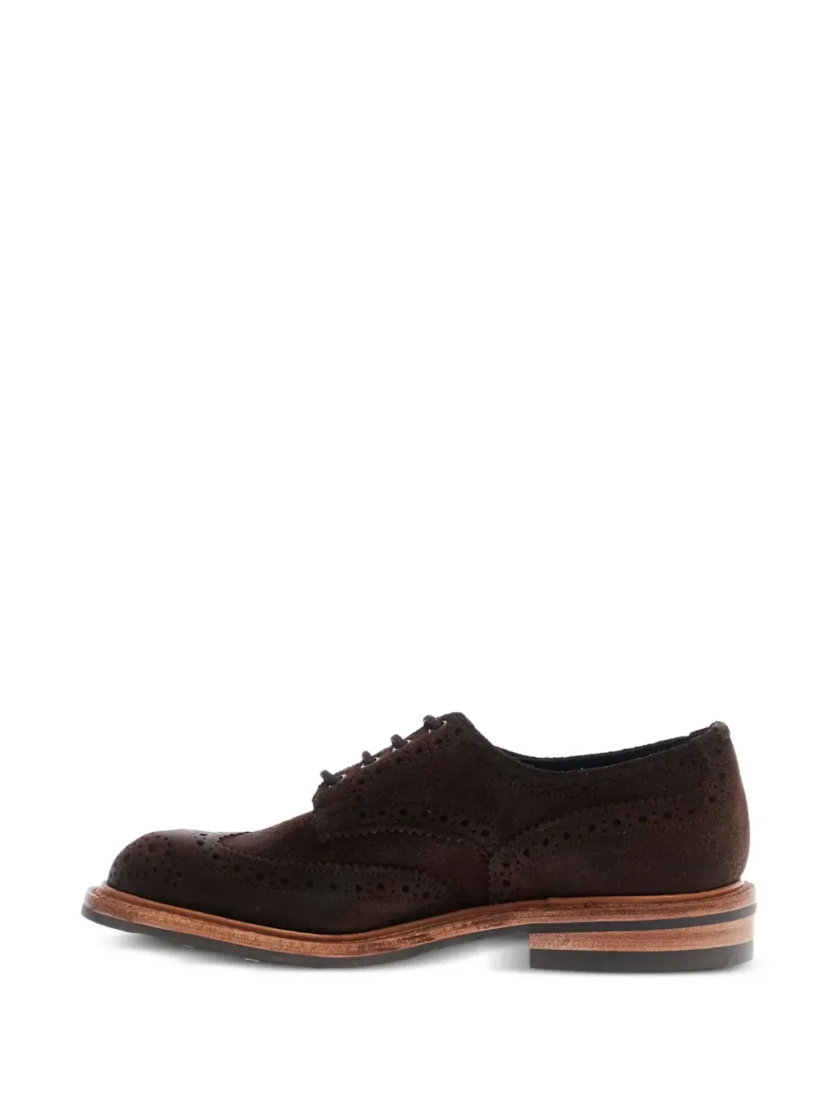 Tricker's ボーントン スエード ダービーシューズ（ブラウン） - 画像3