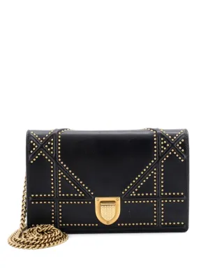 Christian Dior Pre-Owned ディオラマ ウォレット・オン・チェーン スタッズ入りレザー クロスボディバッグ - サムネイル1