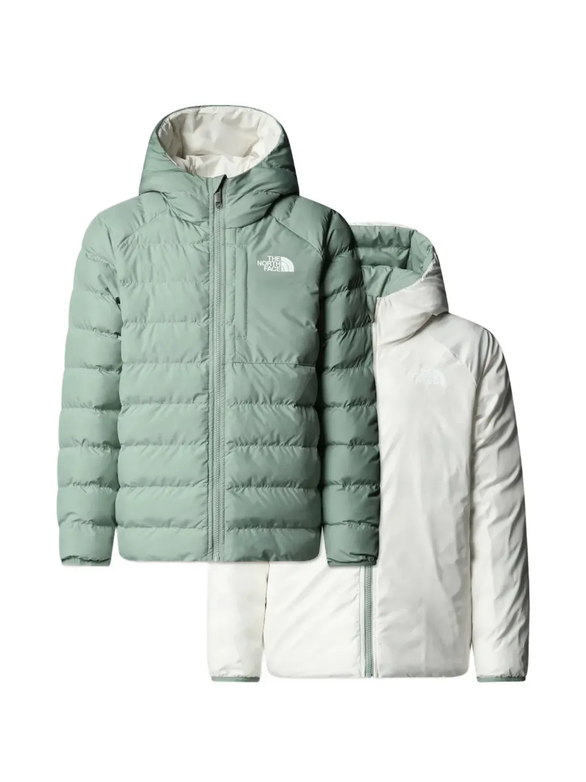 The North Face Kids フード付きキルティングジャケット - 画像3