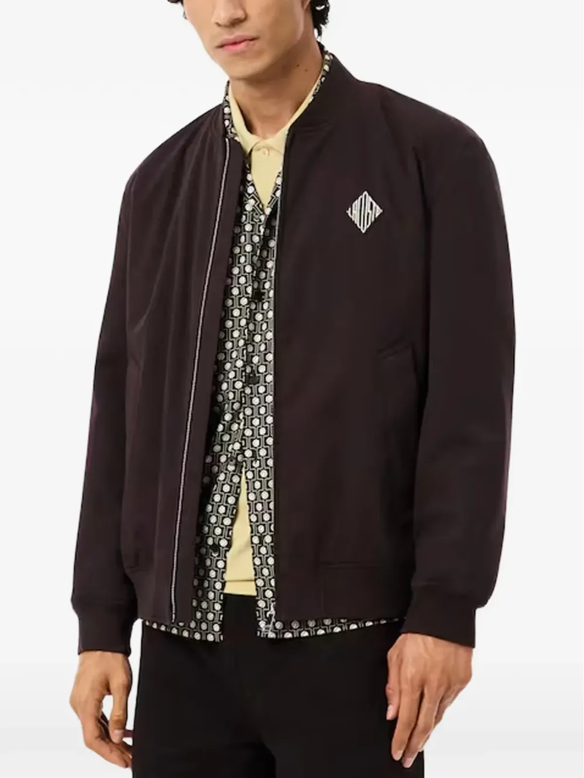 Lacoste ロゴパッチ ボンバー ジャケット - 画像2
