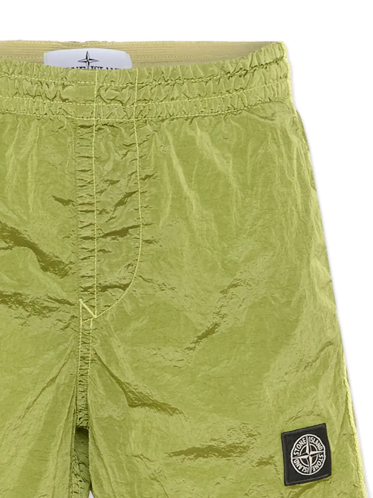 Stone Island Junior エラスティケーテッド・ロゴパッチ スイムショーツ（グリーン） - 画像4