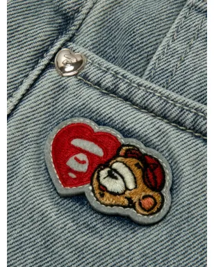 AAPE BY *A BATHING APE® 刺繍入りワイドレッグジーンズ - サムネイル4
