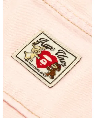 AAPE BY *A BATHING APE® 刺繍入りピンクのワイドレッグパンツ - サムネイル3