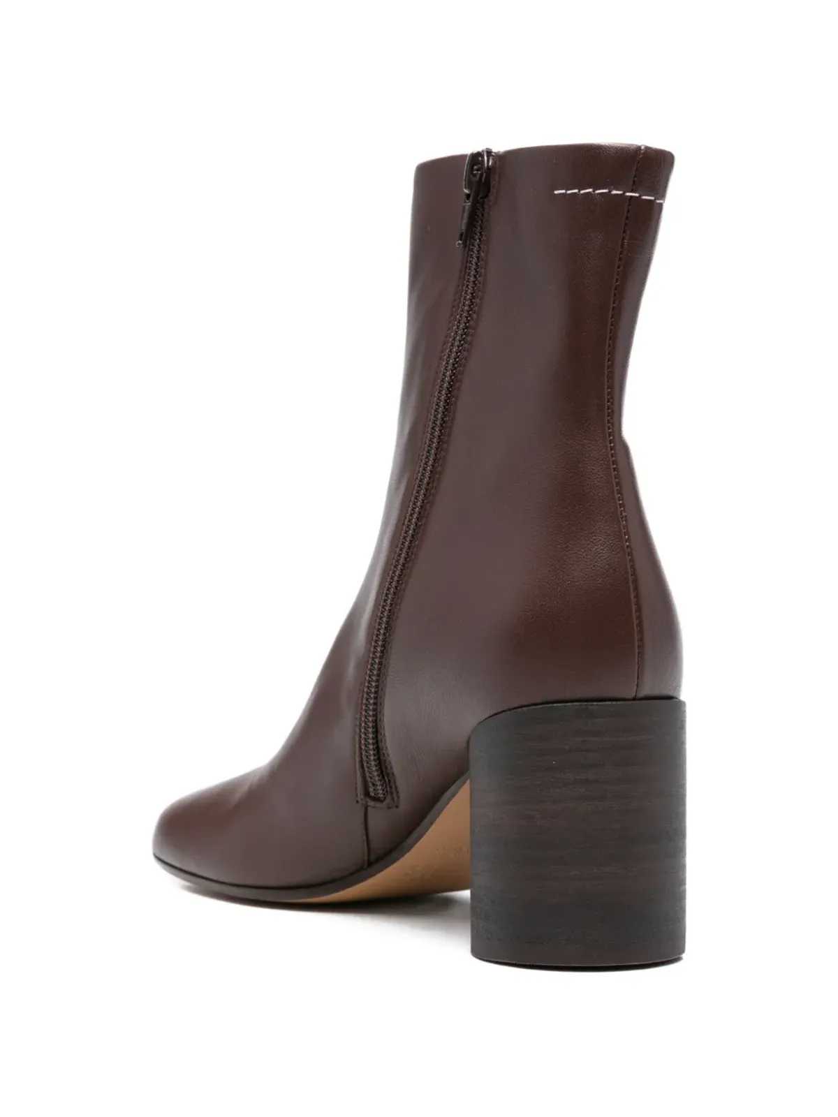 MM6 Maison Margiela スクエアトゥ レザーブーツ - 画像3