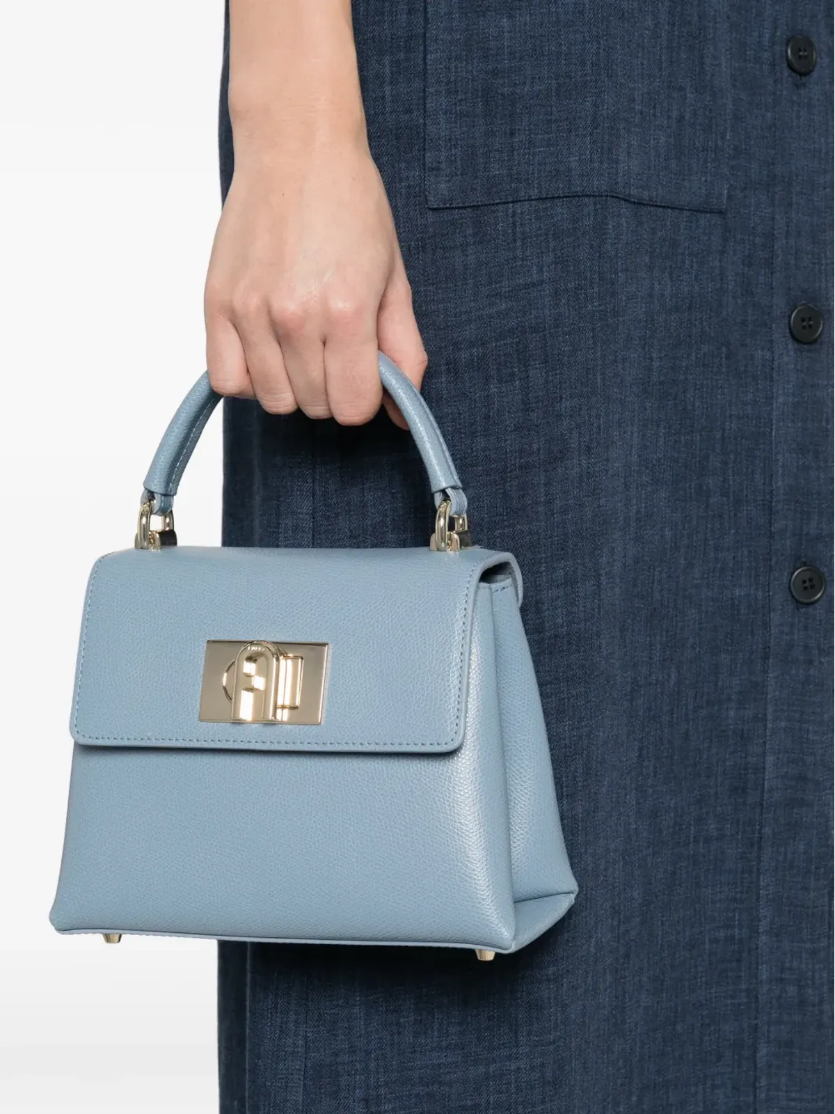 Furla 1927 ロゴプレート トートバッグ - 画像2