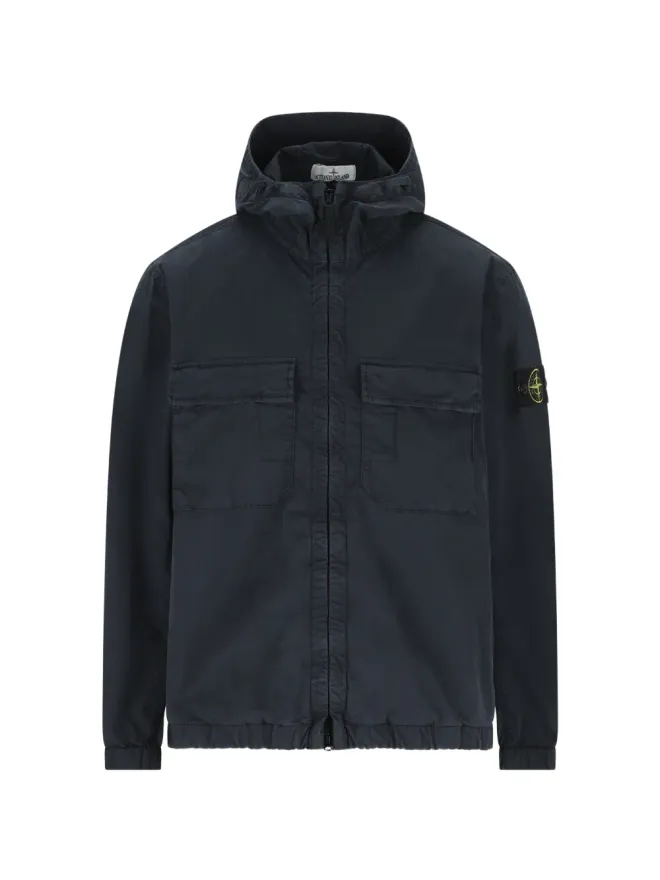 Stone Island Stone Island チェストポケット付きフードジャケット - Blueの商品画像