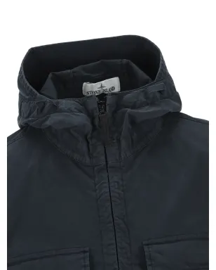 Stone Island チェストポケット付きフードジャケット - Blue - サムネイル4