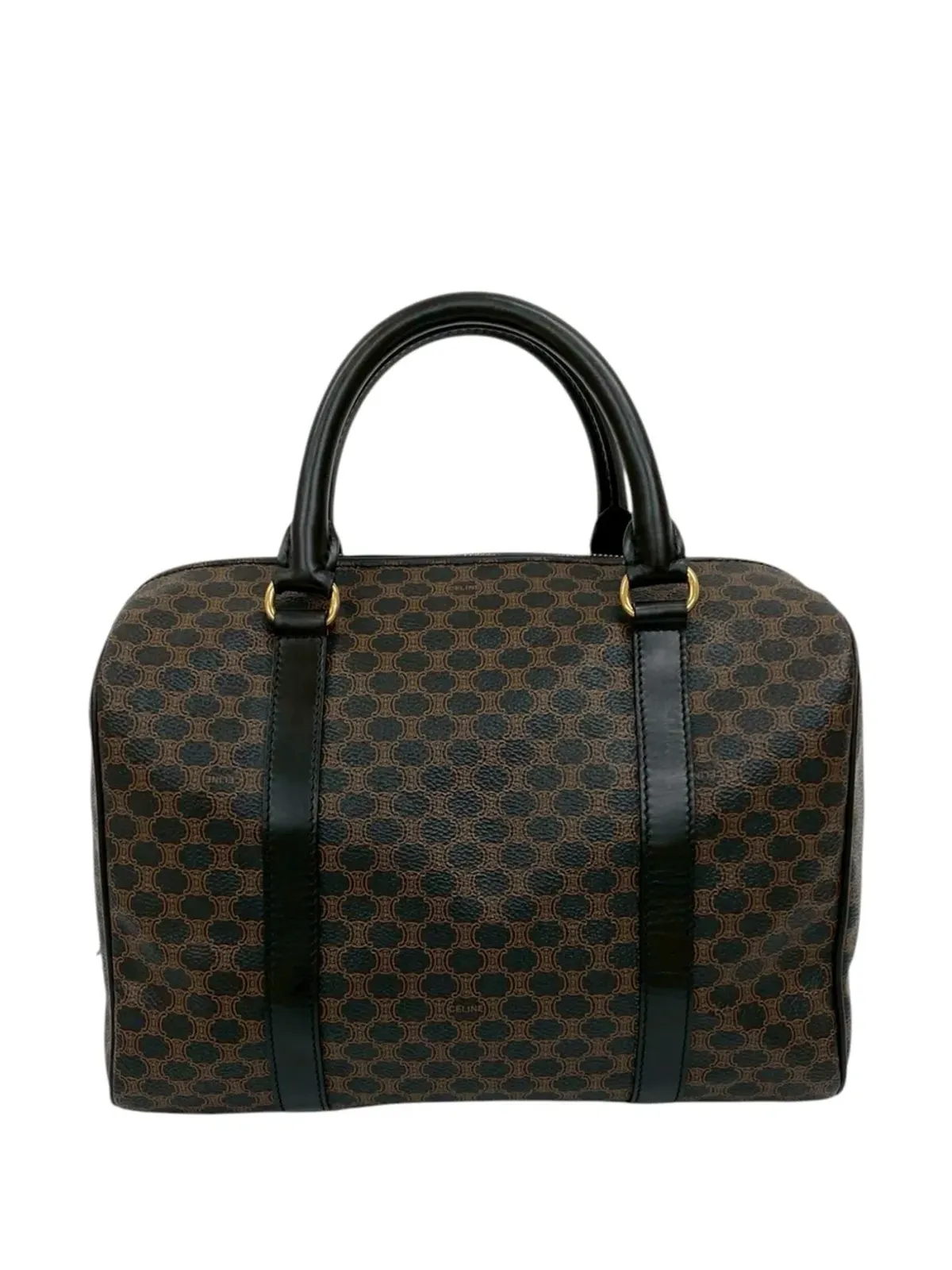 Celine Pre-Owned 1998 Macadam Coated Canvas boston bag - Brown - 画像3