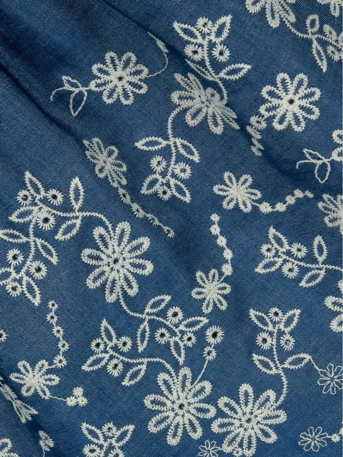 Lapin House 花柄刺繍ドレス（ブルー） - 画像4