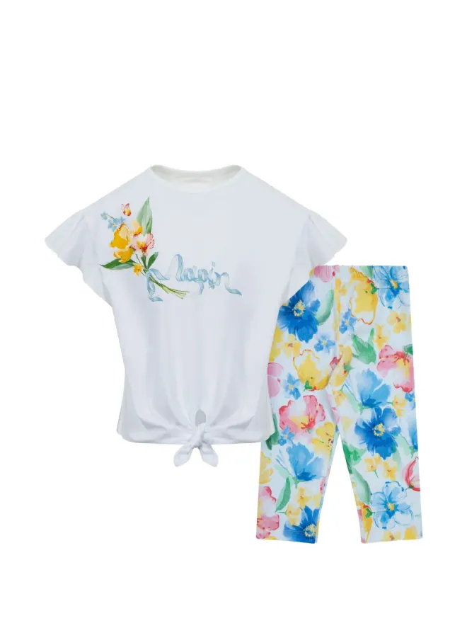 Lapin House Lapin House 花柄ノットレギンスセットの商品画像