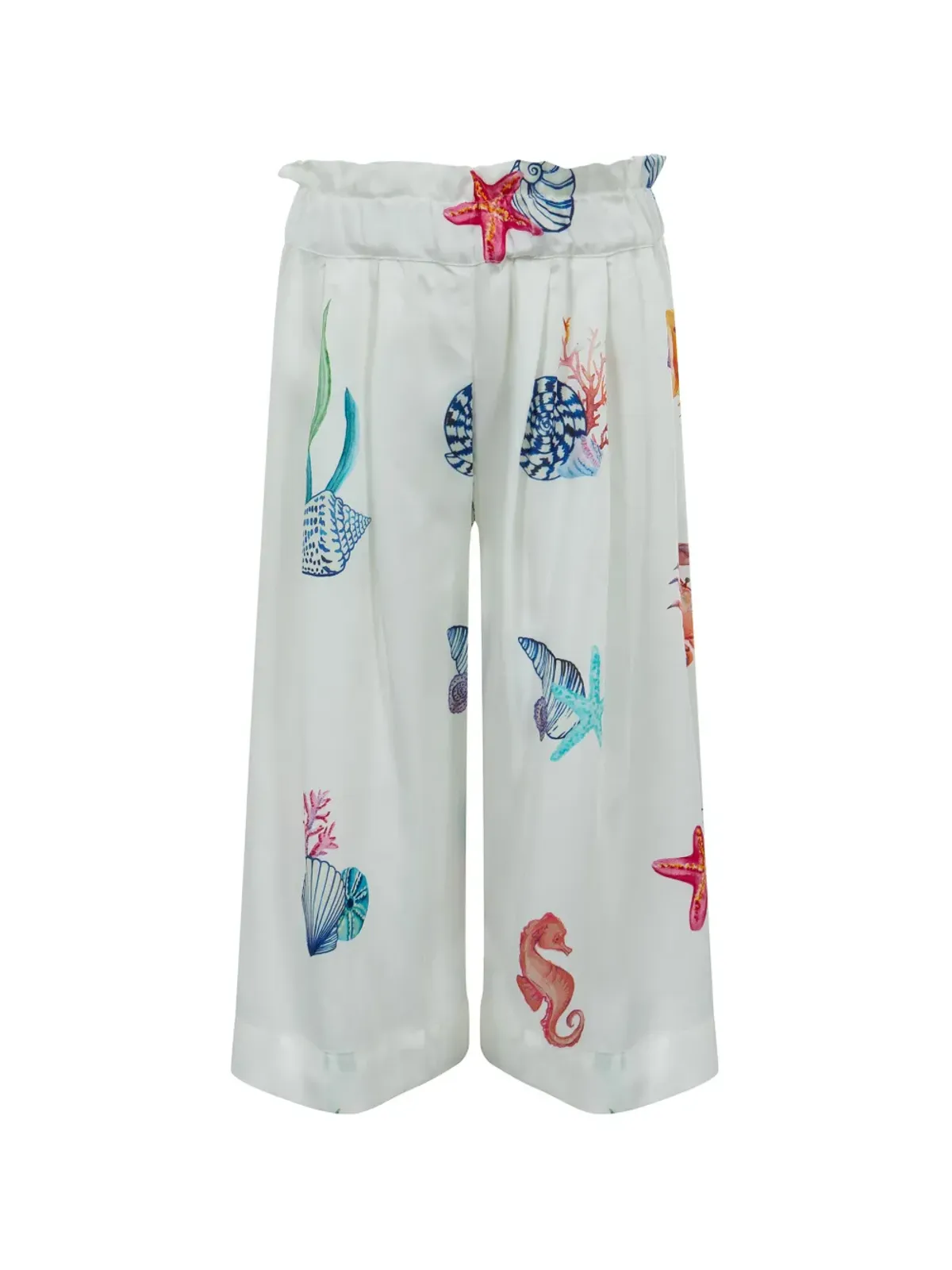 Lapin House シーライフ柄 シャーリング入り トラウザー セット - White - 画像4