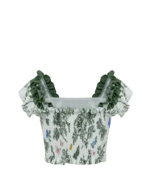 Lapin House ラパンハウス フリル花柄スカートセット - サムネイル4
