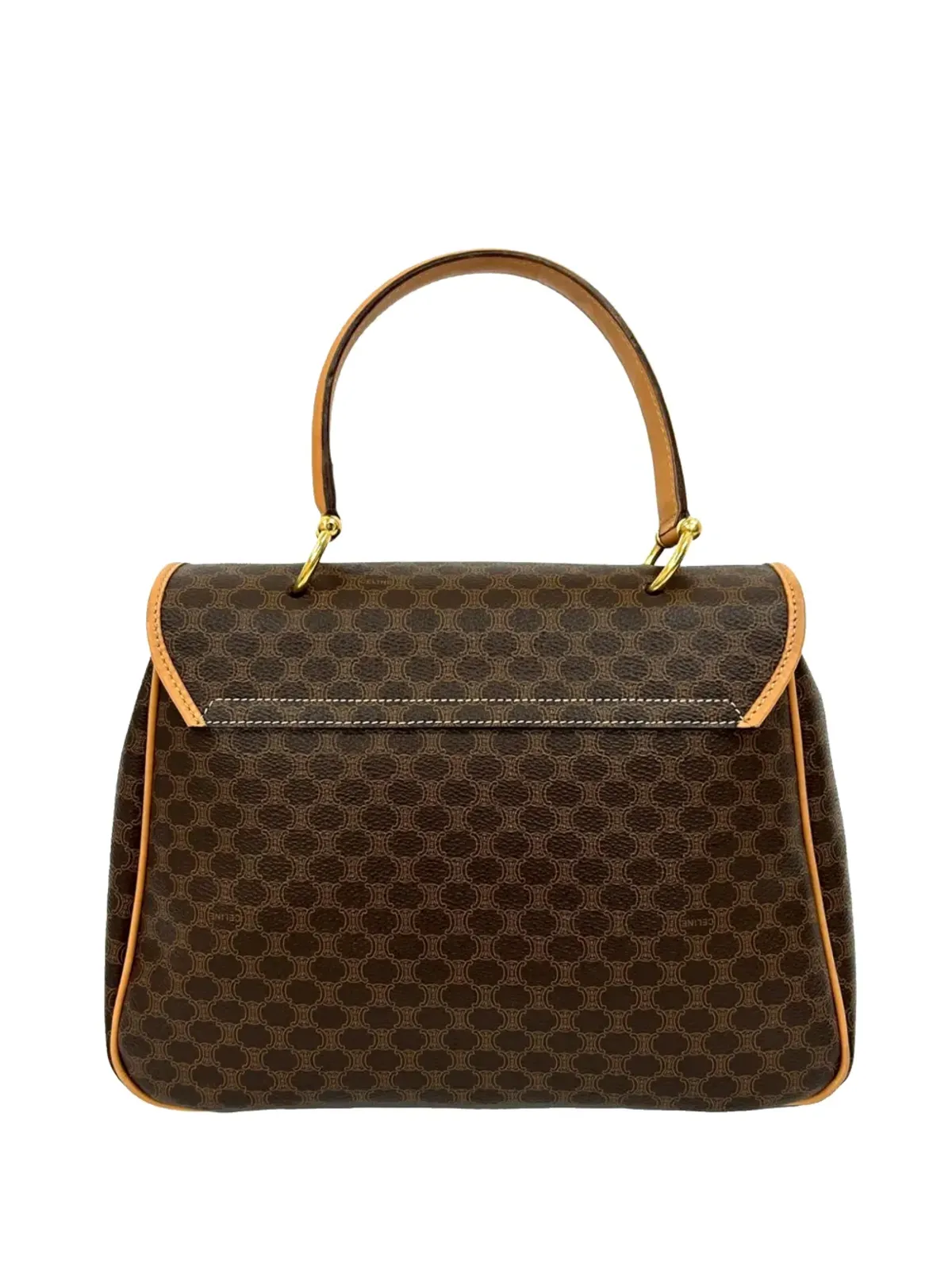 Celine ビンテージ 2014 Macadam コーテッドキャンバス トップハンドルバッグ - Brown - 画像3