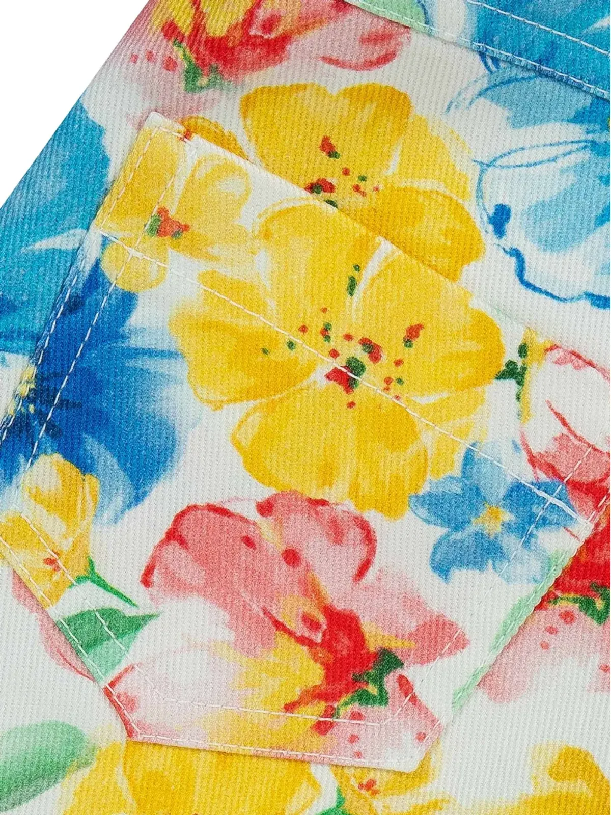 Lapin House 花柄プリントのフリルディテールロンパース - 画像5