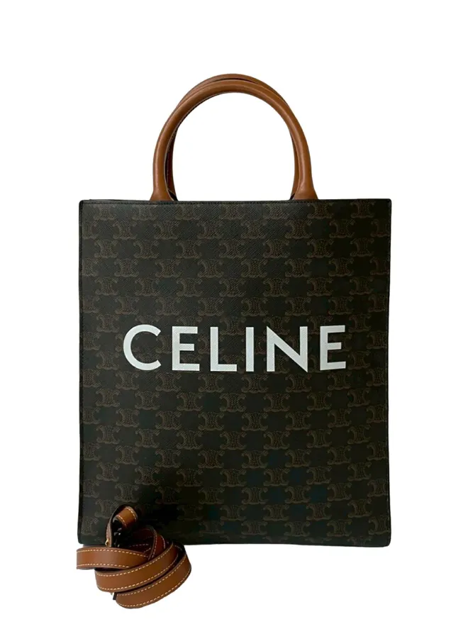 Celine Pre-Owned Celine Pre-Owned コーティッドキャンバス縦型カバス・トート（ブラウン）の商品画像