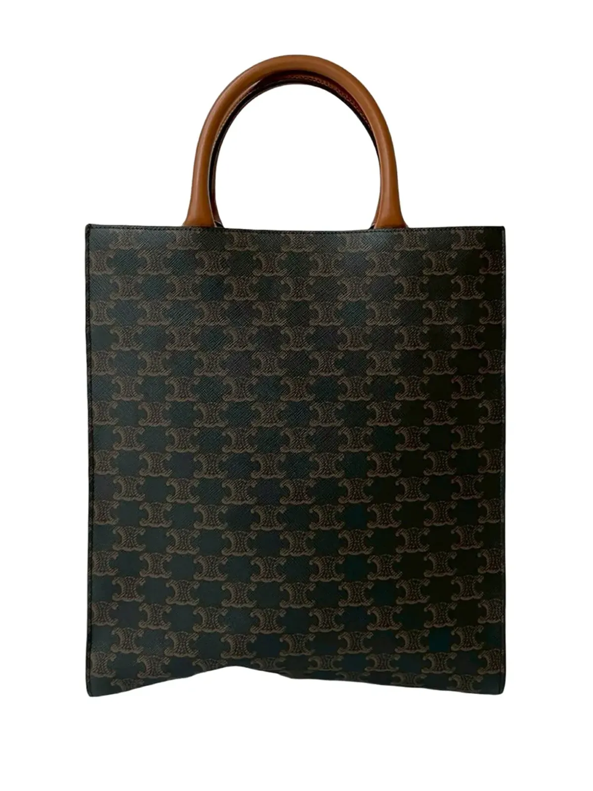 Celine Pre-Owned コーティッドキャンバス縦型カバス・トート（ブラウン） - 画像3