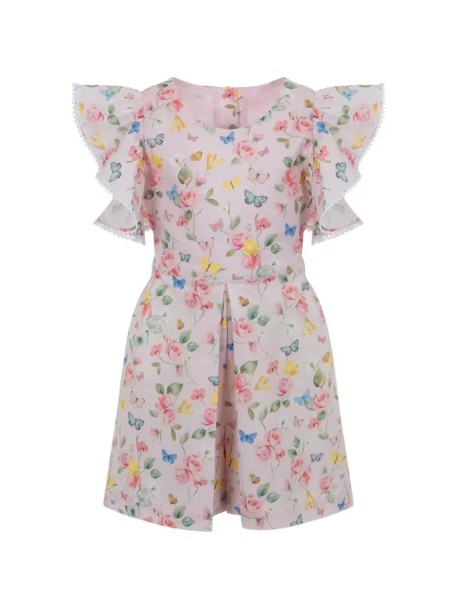 Lapin House Lapin House フリル付き花柄プリント プレイスーツの商品画像