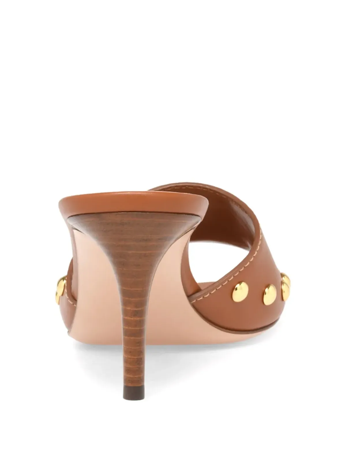 Gianvito Rossi ブラウンのスタッズサンダル - 画像3