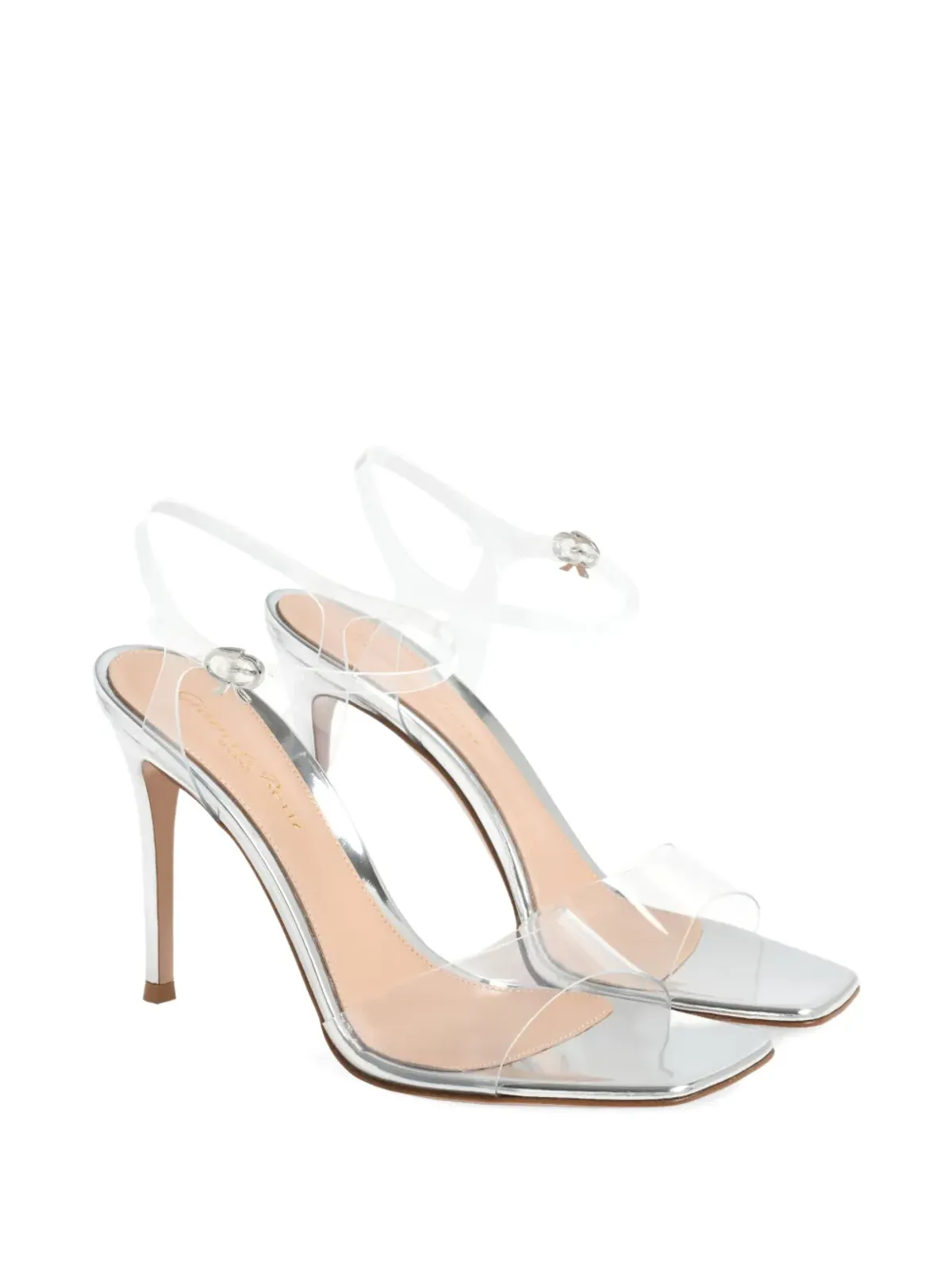Gianvito Rossi スクエアトゥ・ストラップサンダル - 画像2