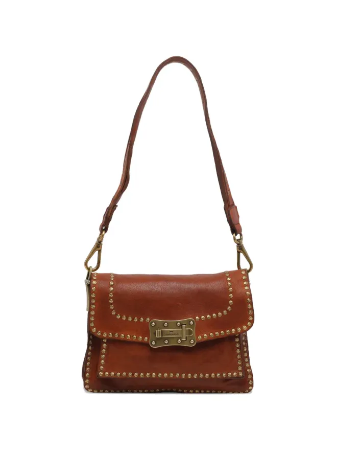 Campomaggi Campomaggi Agnese studded shoulder bag - Brownの商品画像