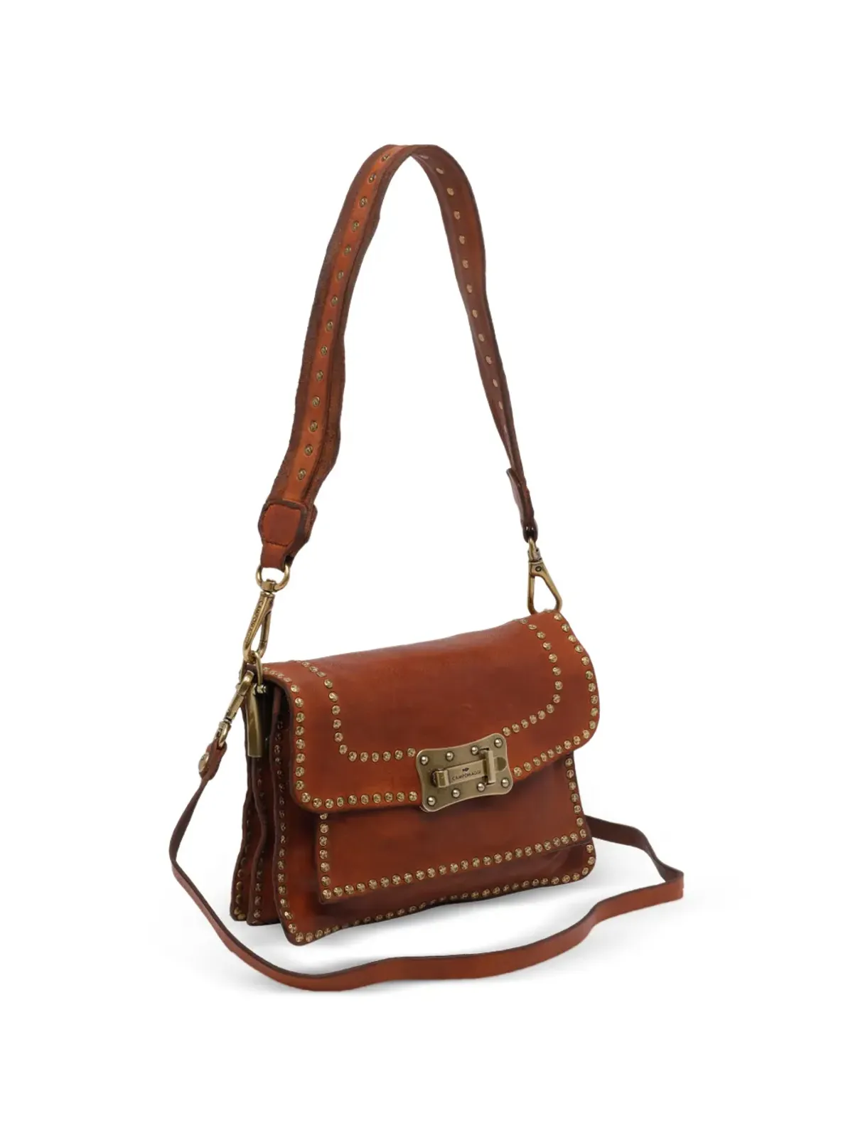 Campomaggi Agnese studded shoulder bag - Brown - 画像3