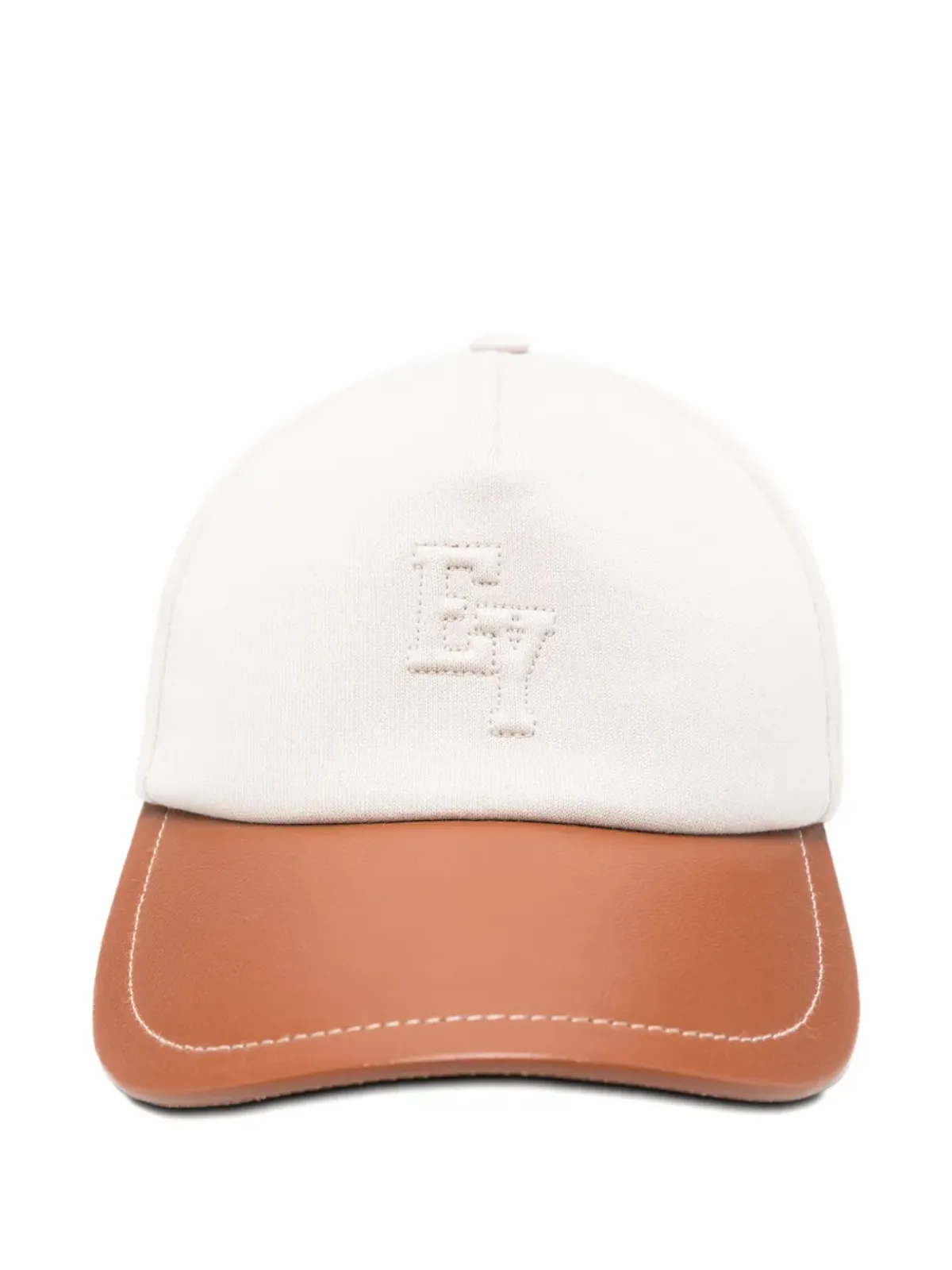 Eleventy イニシャル入りツートーンベースボールキャップ - 画像3