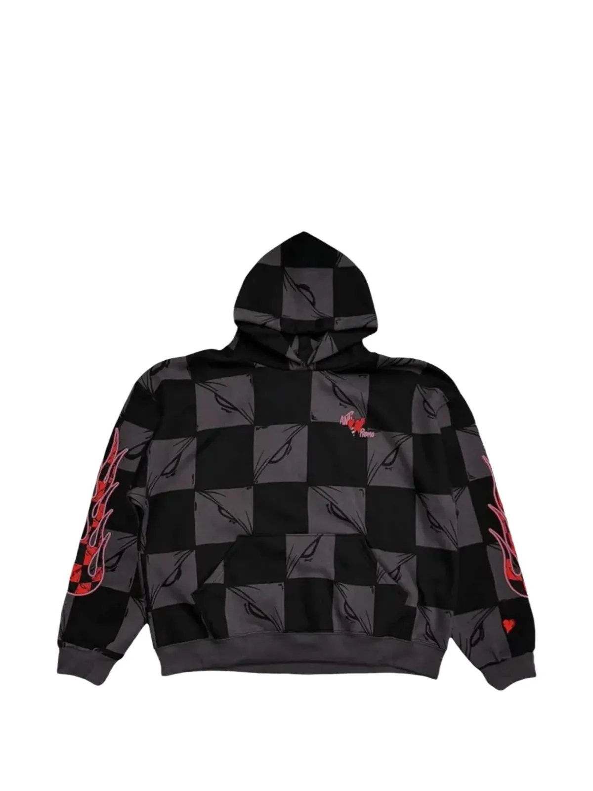ANTI PROMO Matty Boy 99 Eyes flame hoodie - Black - 画像1