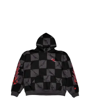 ANTI PROMO Matty Boy 99 Eyes flame hoodie - Black - サムネイル1