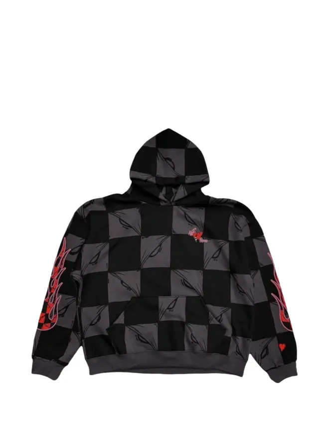 ANTI PROMO ANTI PROMO Matty Boy 99 Eyes flame hoodie - Blackの商品画像