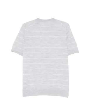Eleventy ストライプ入り ラウンドネック Tシャツ - グレー - サムネイル2