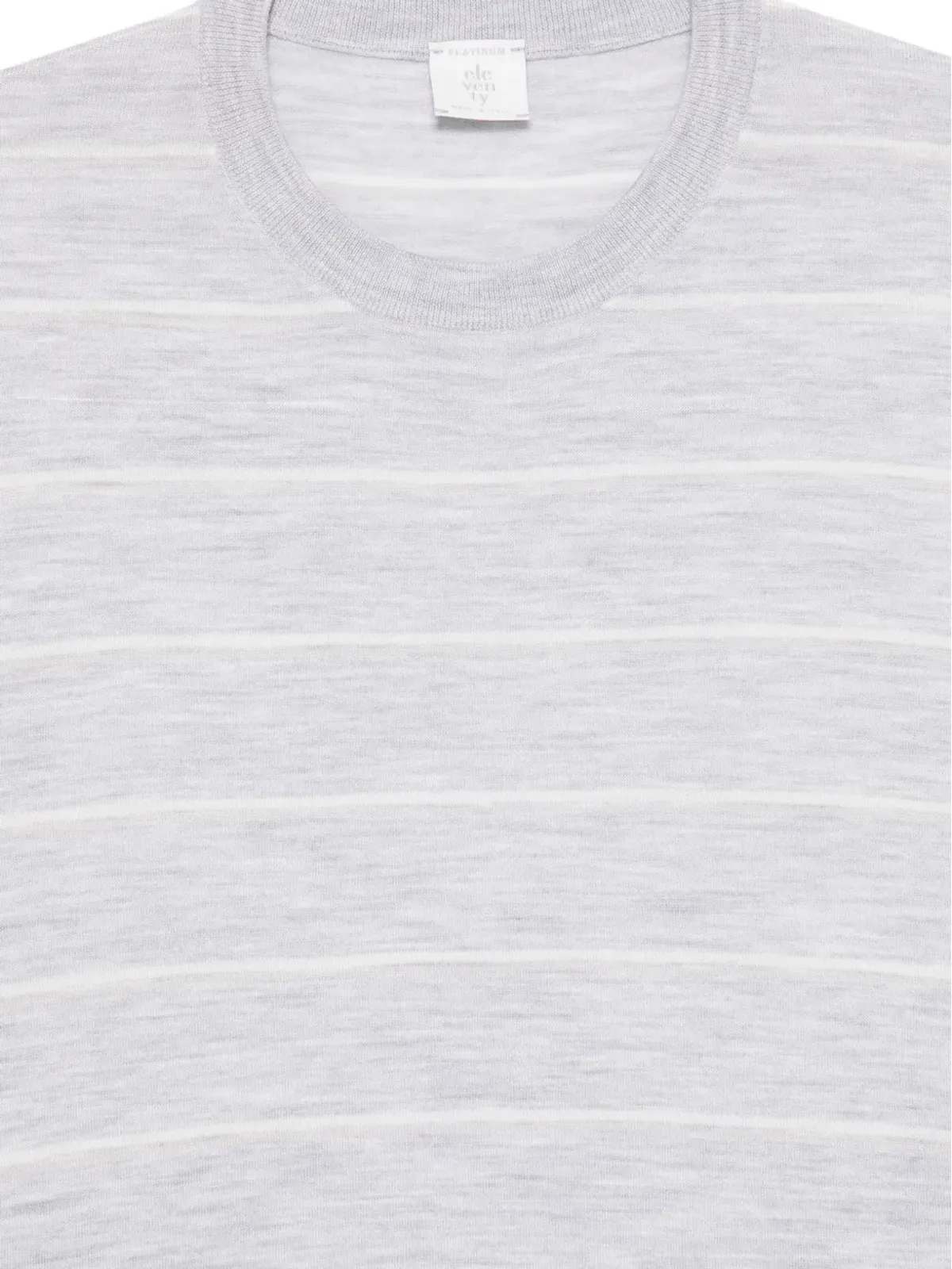 Eleventy ストライプ入り ラウンドネック Tシャツ - グレー - 画像3