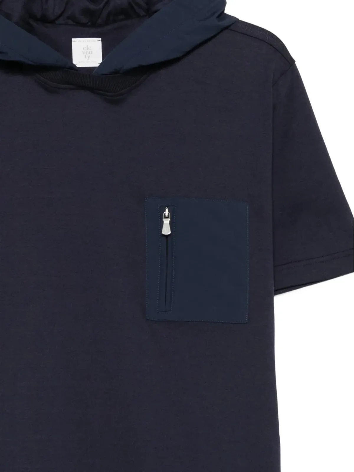 Eleventy フーデッドポケット付きTシャツ - 画像3