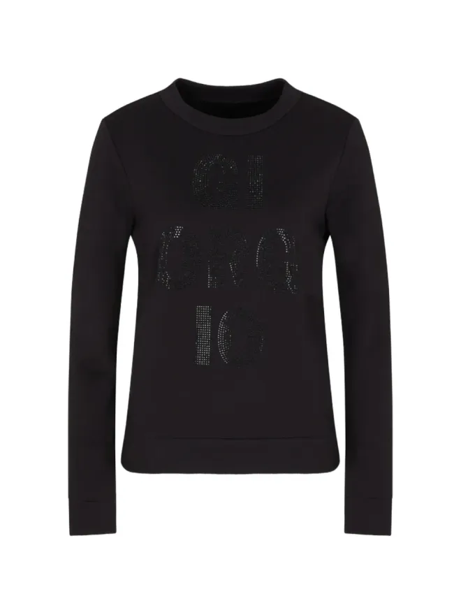 Armani Exchange Armani Exchange ラインストーン装飾セーター - Blackの商品画像