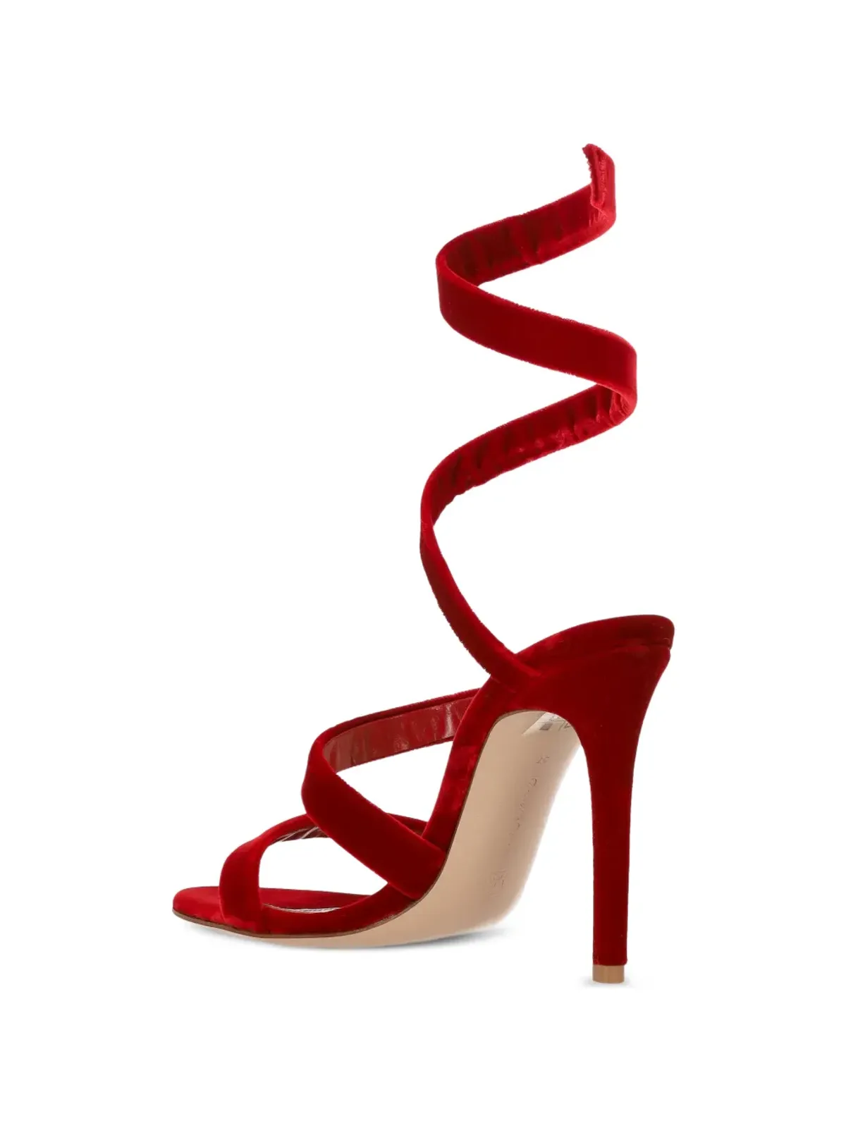 Gianvito Rossi Opera spiral-strap sandals - Red - 画像3