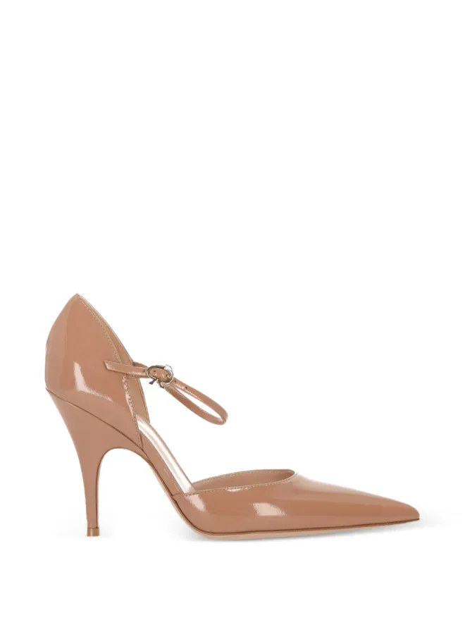 Gianvito Rossi Gianvito Rossi バックルストラップヒールパンプス（ベージュ）の商品画像