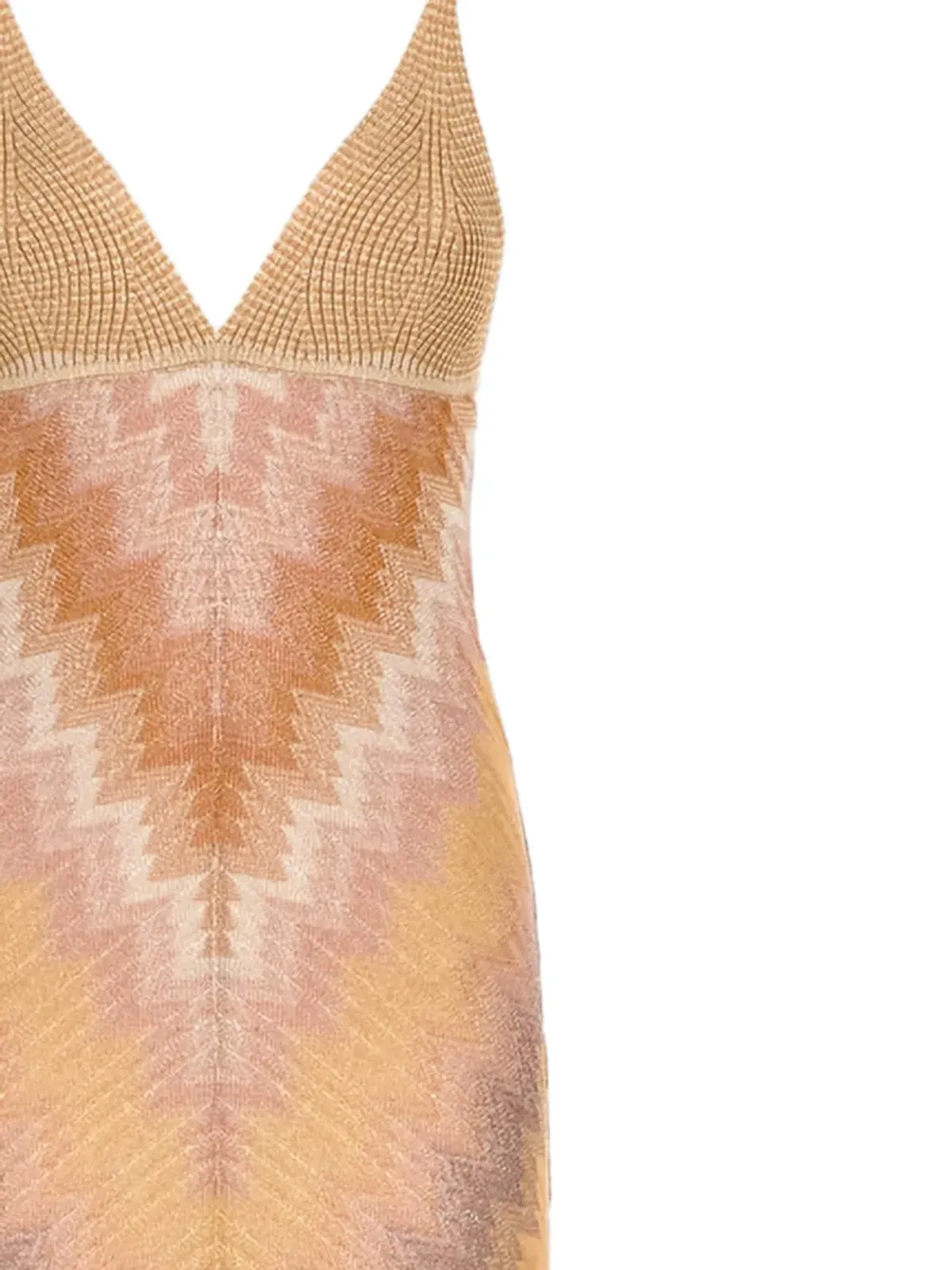 Missoni Vネック チェボン柄ドレス - 画像2