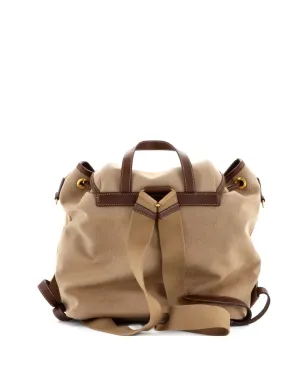 Prada Pre-Owned ロゴキャンバスバックパック ブラウン - サムネイル2