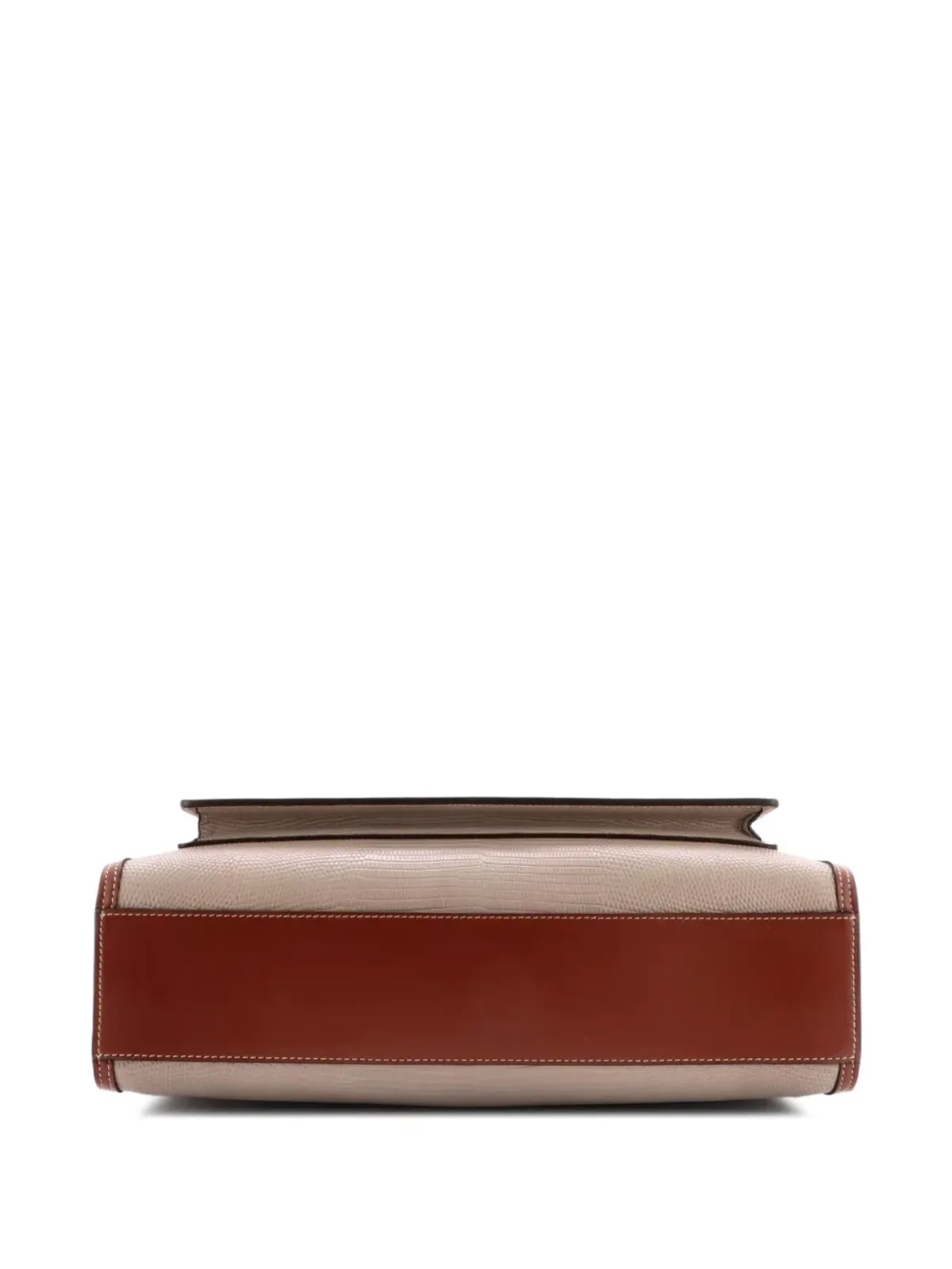 Burberry Pre-Owned ポケット・リザード型押しレザートートバッグ - 画像4