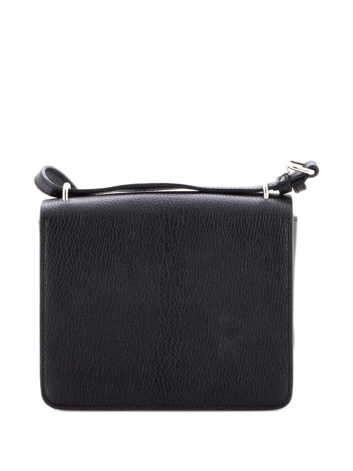 Burberry Pre-Owned D-Ring レザー×ヴィンテージチェック キャンバス ミディアム ショルダーバッグ - ブラック - 画像2