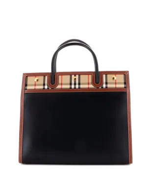 Burberry Pre-Owned ツーハンドル トート バッグ レザーとヴィンテージチェック キャンバス - サムネイル2