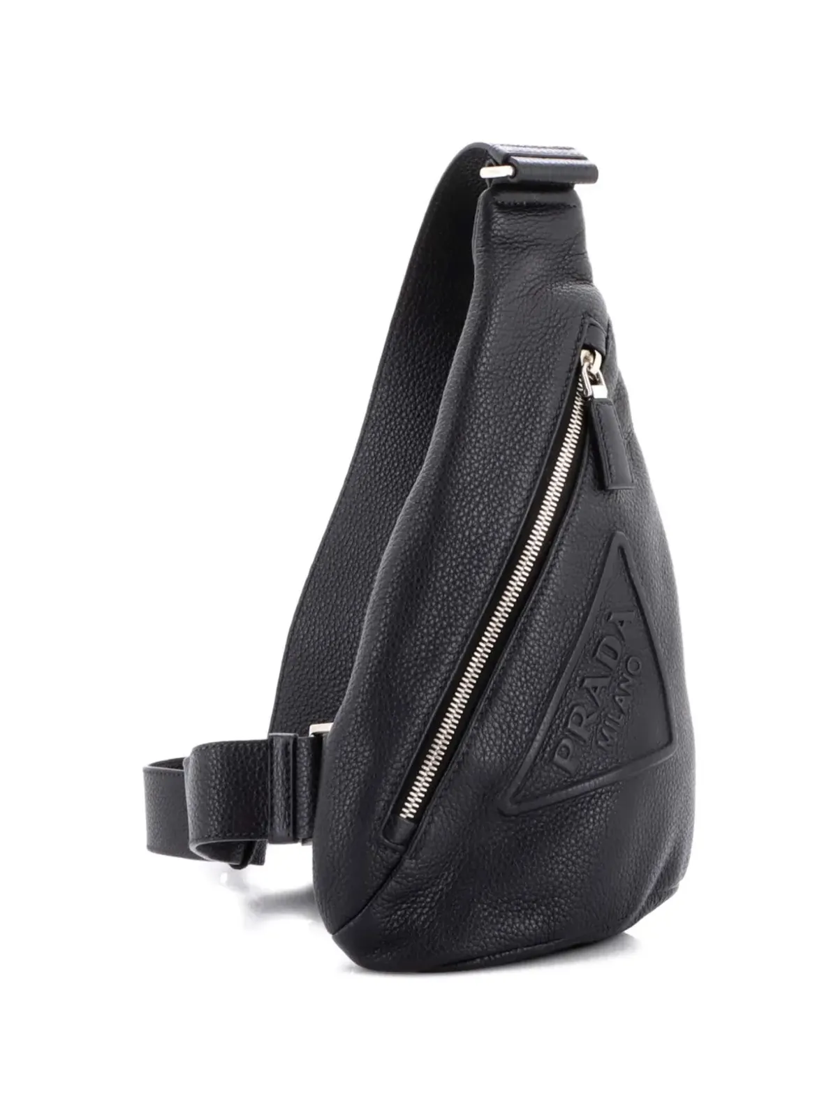Prada Pre-Owned トライアングルロゴ スリングバッグ ブラック - 画像3