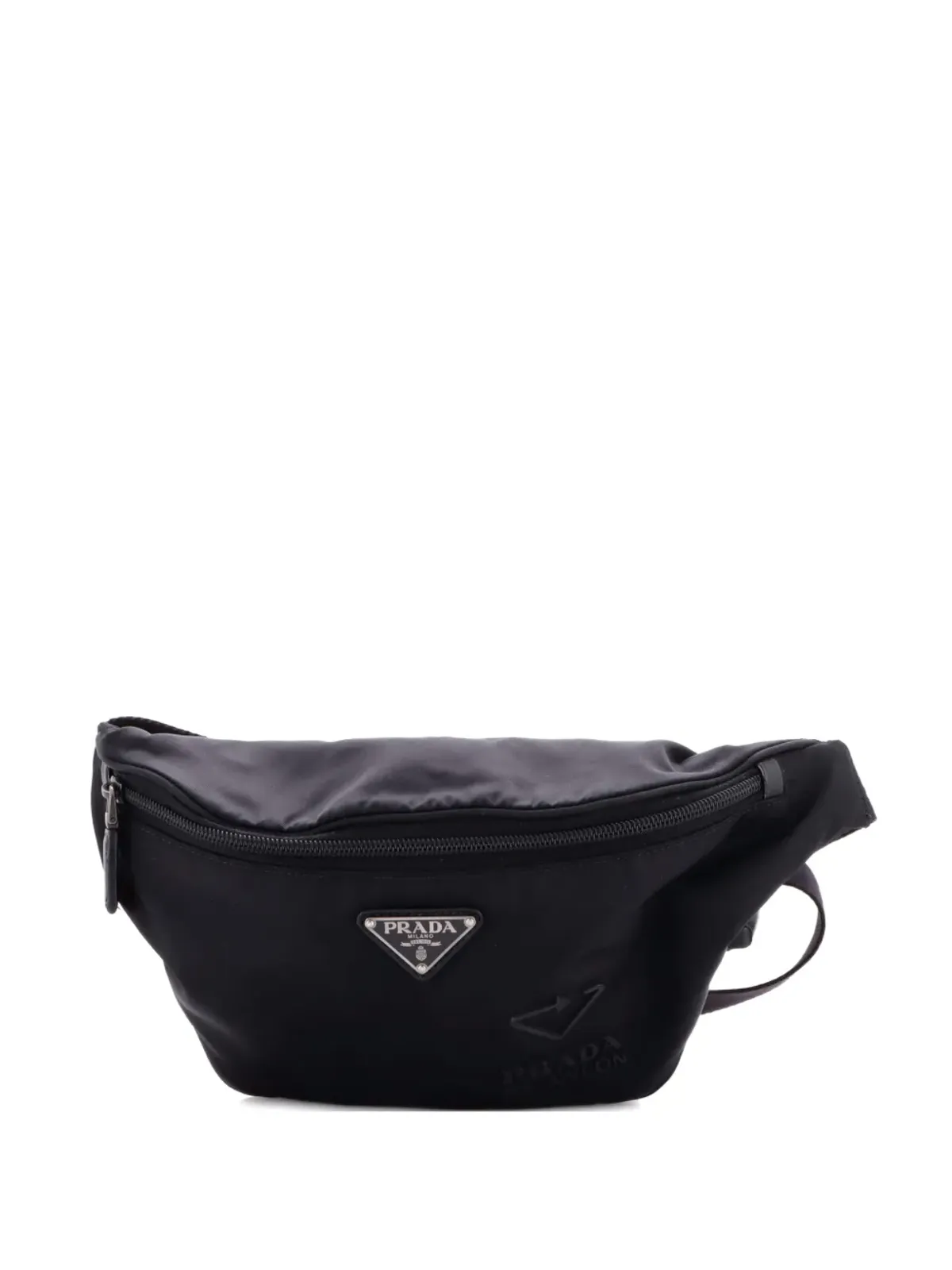 Prada Pre-Owned Re-Nylon with Saffiano Leather belt bag - Black - 画像1